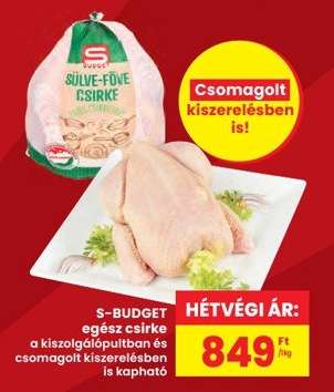 S-BUDGET egész csirke