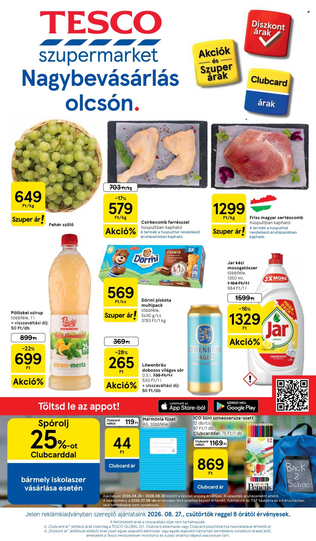 TESCO akciós újság érvényes:  - 2026.08.27 - 2026.09.02. 1. oldal Oldal 1