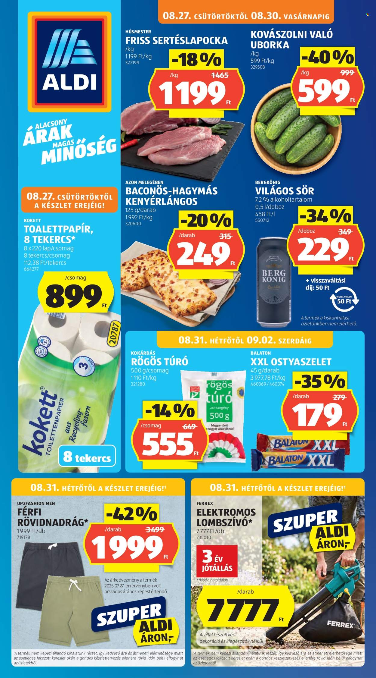 Aldi akciós újság érvényes:  - 2026.08.27 - 2026.09.02. 1. oldal Oldal 1