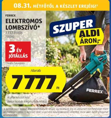 FERREX Elektromos Lombszívó
