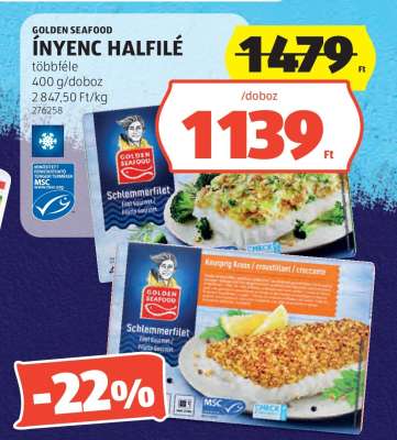 GOLDEN SEAFOOD ÍNYENC HALFILÉ