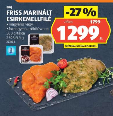 Friss, marinált csirkemellfilé
