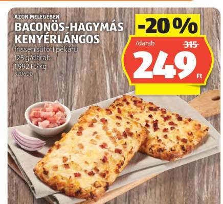 Baconös-Hagymás Kenyérlángos