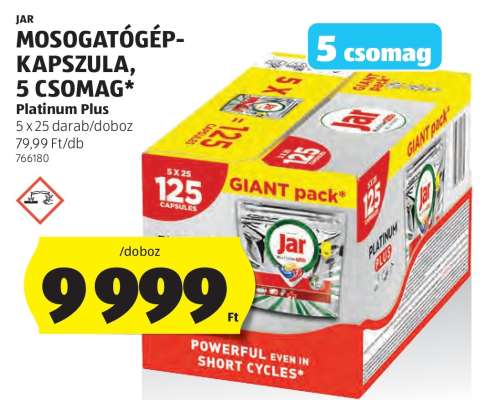 JAR MOSOGATÓGÉP-KAPSZULA, 5 CSOMAG