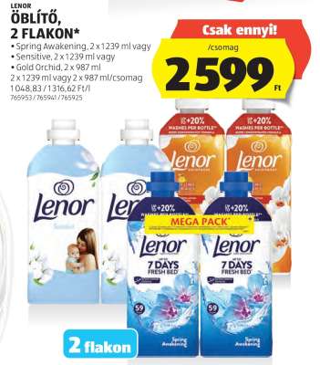 Lenor Öblítő, 2 flakon