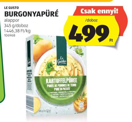 LE GUSTO BURGONYAPÜRÉ