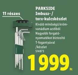 PARKSIDE Imbusz- / torx-kulcskészlet