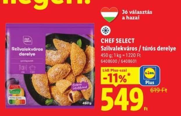 CHEF SELECT Szilvalekváros / túrós derelye