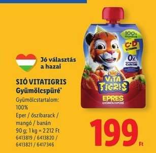 Sió Vitatigris gyümölcspüré