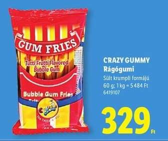 CRAZY GUMMY Rágógumi