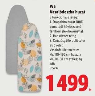 W5 Vasalódeszka huzat