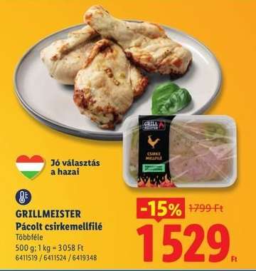GRILLMEISTER Pácolt csirkemellfilé