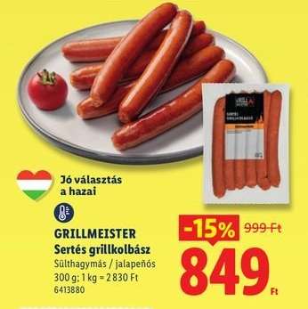 GRILLMEISTER Sertés grillkolbász