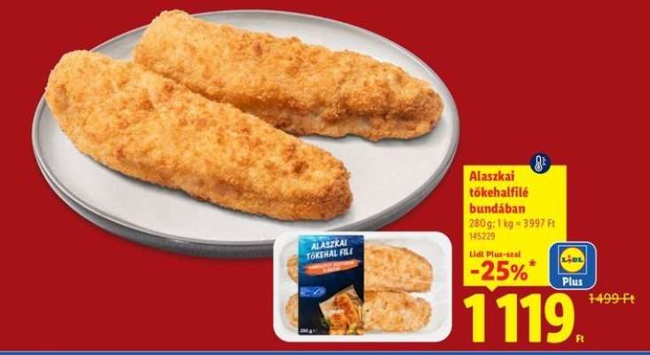 Alaszkai tőkehalfilé bundában