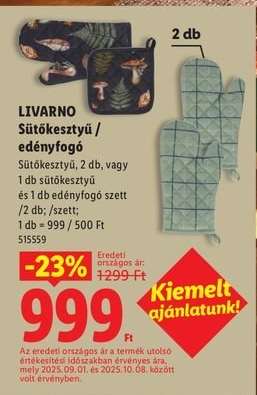 LIVARNO Sütőkesztyű / edényfogó