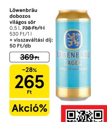 Löwenbräu dobozos világos sör