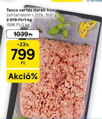 Tesco sertés darált hús