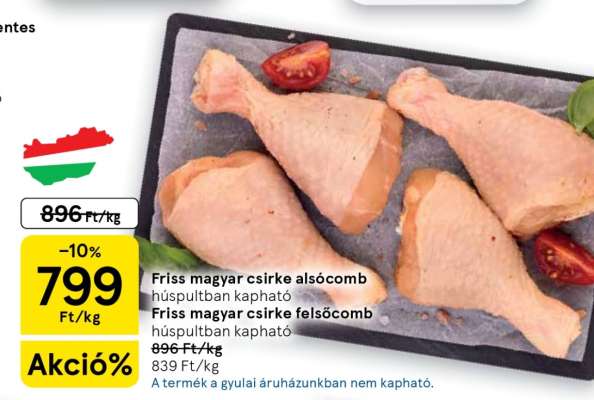 Friss magyar csirke-alsócomb
