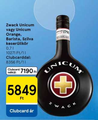 Zwack Unicum vagy Unicum Orange, Barista, Szilva keserűlikőr