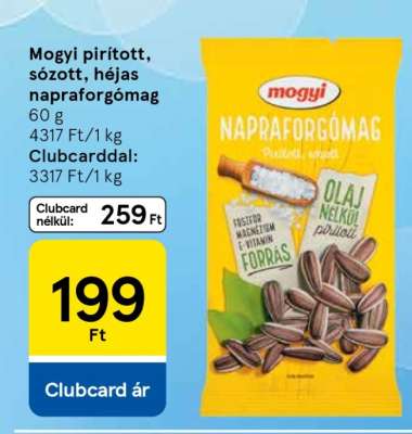 Mogyi pirított, sózott, héjas napraforgómag