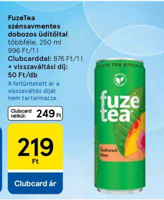 FuzeTea szénsavmentes dobozos üdítőital