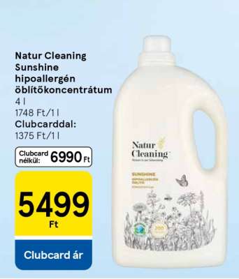 Natur Cleaning Sunshine hipoallergén öblítőkoncentrátum