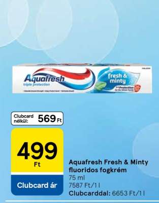 Aquafresh Fresh & Minty fluoridos fogkrém