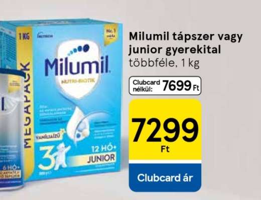 Milumil tápszer vagy junior gyerekital