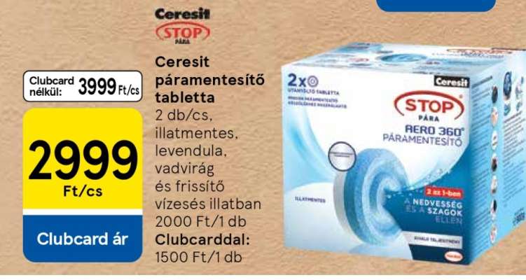 Ceresit páramentesítő tabletta