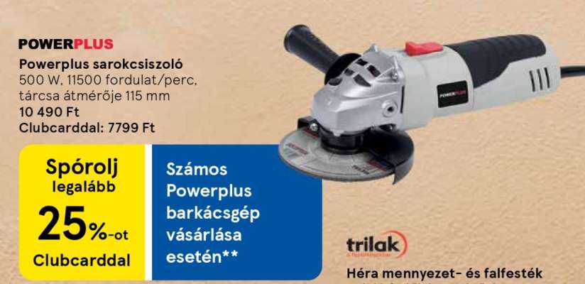 Powerplus sarokcsiszoló