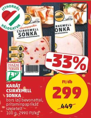 KARÁT CSIRKEMELL SONKA