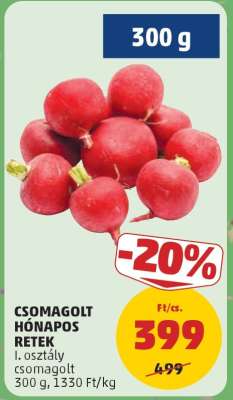 Csomagolt hónapos retek