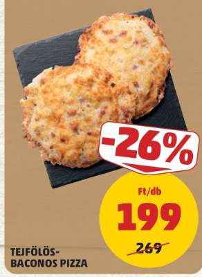 TEJFÖLÖS-BACONOS PIZZA