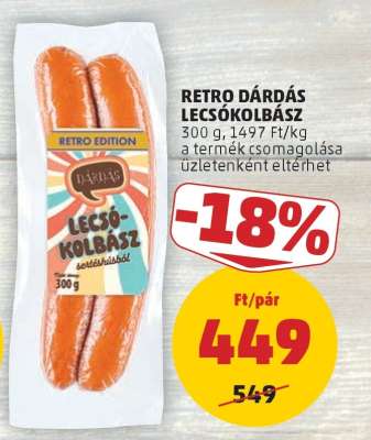 RETRO DÁRDÁS LECSÓKOLBÁSZ
