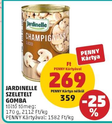 Jardinelle szeletelt gomba
