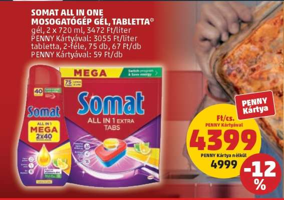 Somat All in One Mosogatógép Gel, Tabletta