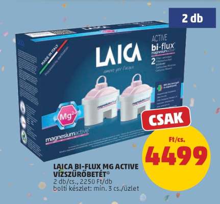 LAICA BI-FLUX MG ACTIVE VÍZSZŰRŐBETÉT