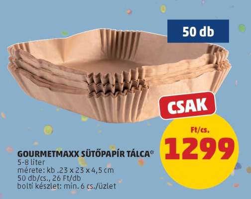 GOURMETMAXX SÜTŐPAPÍR TÁLCA