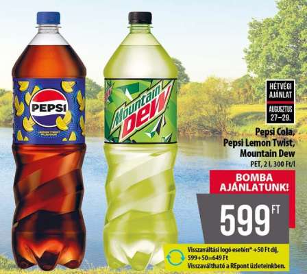 Pepsi Cola, Pepsi Lemon Twist, Mountain Dew