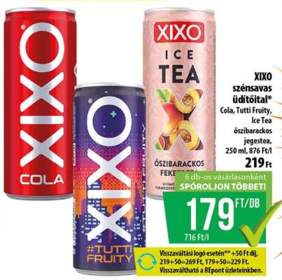 XIXO SZÉNSAVAS ÜDÍTŐITAL