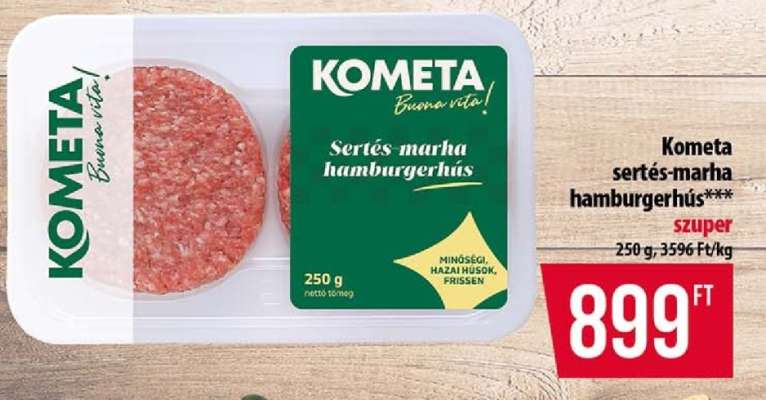 Kometa Sertés-marha hamburgerhús