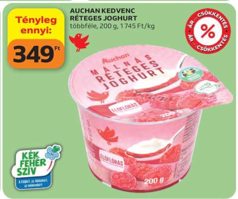 AUCHAN KEDVENC RÉTEGES JOGHURT
