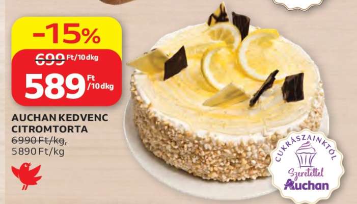 AUCHAN KEDVENC CITROMTORTA