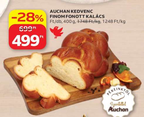 AUCHAN KEDVENC FINOM FONOTT KALÁCS