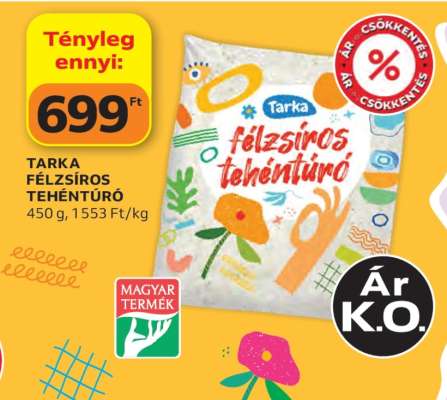 Tarka Félzsíros Tehéntúró