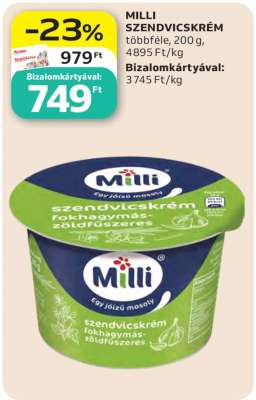MILLI Szendvicskrém