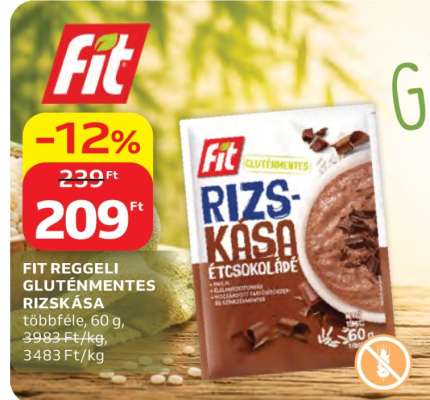 FIT REGGELI GLUTÉNMENTES RIZSKÁSA