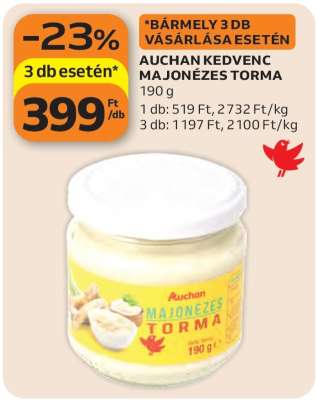 Auchan Kedvenc Majonézes Torma