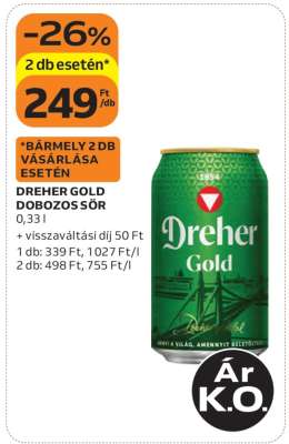 Dreher Gold Dobozos Sör