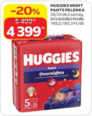 HUGGIES NIGHT PANTS PELENKA
